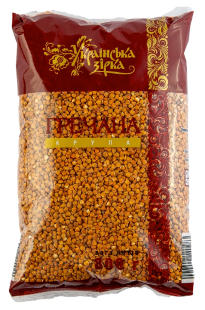 Крупа Українська Зірка гречана, ядриця, швидкорозварювана, 0,8 кг